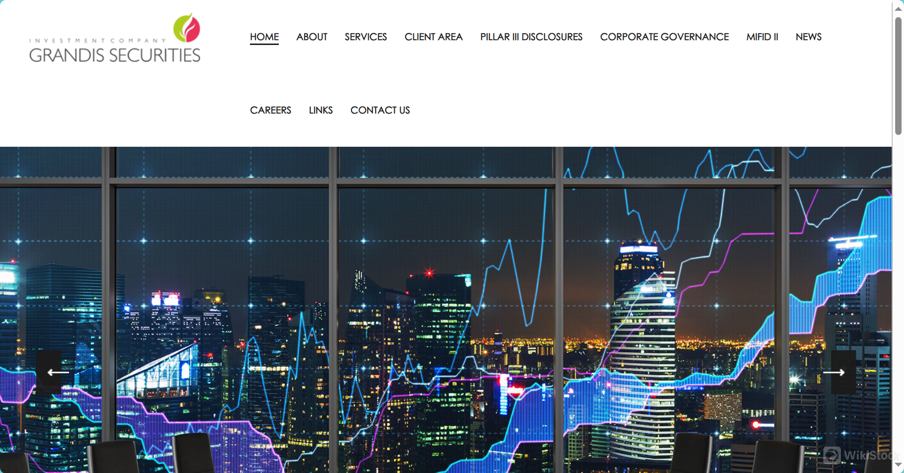 Grandis Securities' homepage Grandis Securities' homepage