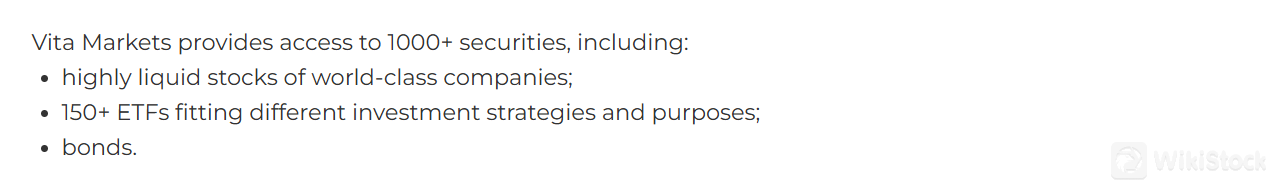 What are Securities to Trade with Vita Markets?