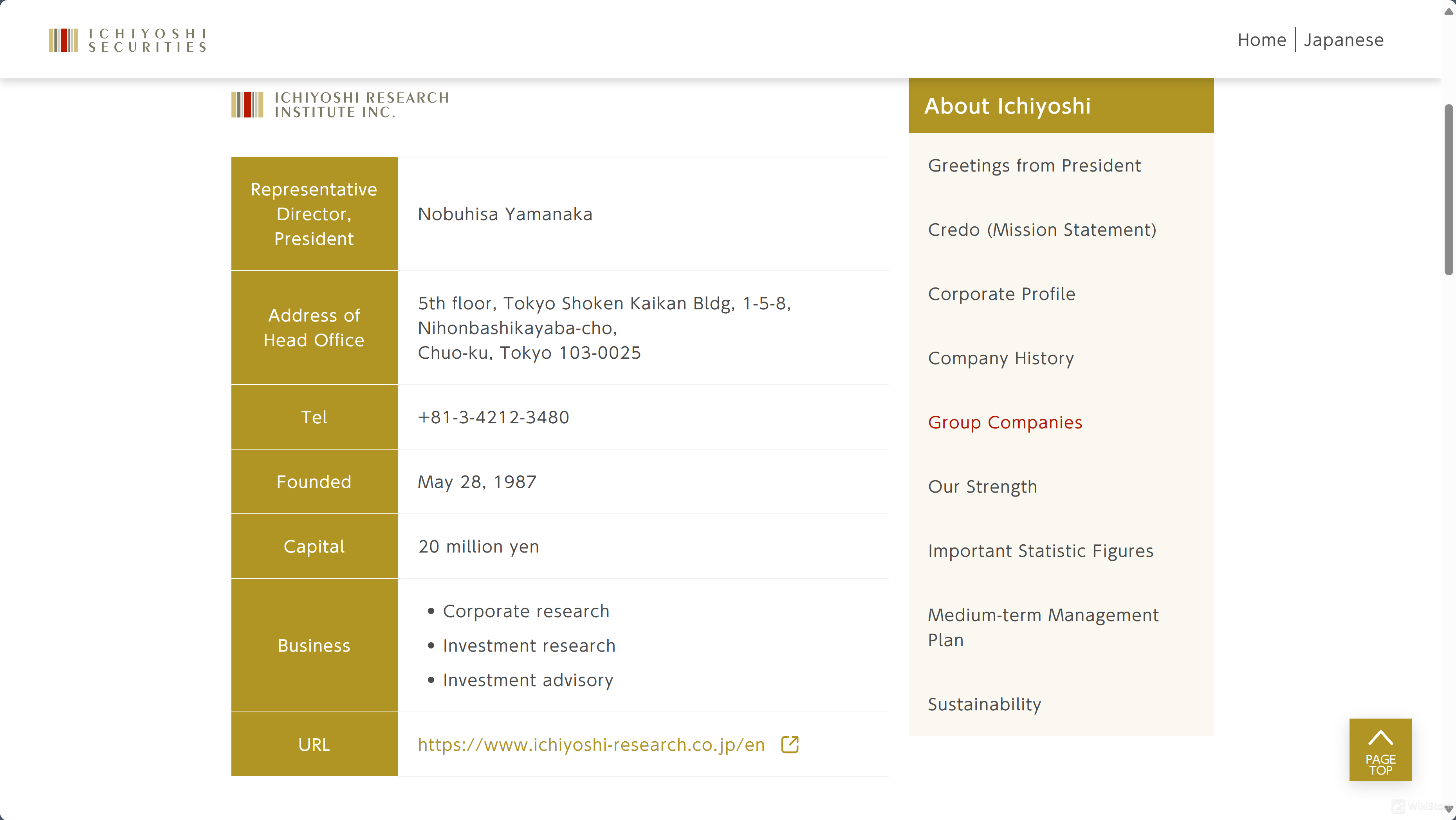 Ichiyoshi Research Institute Inc. Ichiyoshi Research Institute Inc.