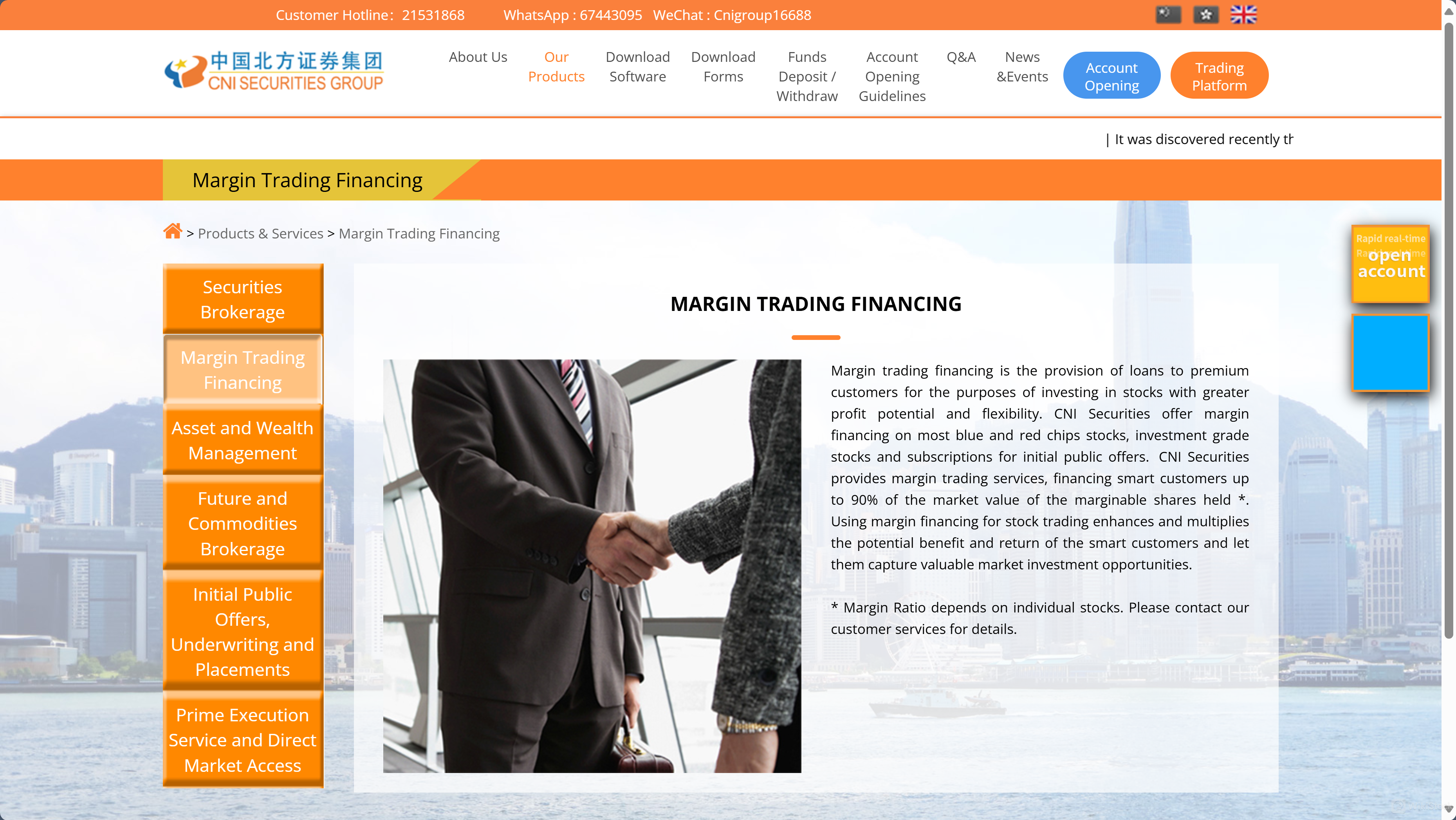 What are securities to trade with CNI Securities Group?