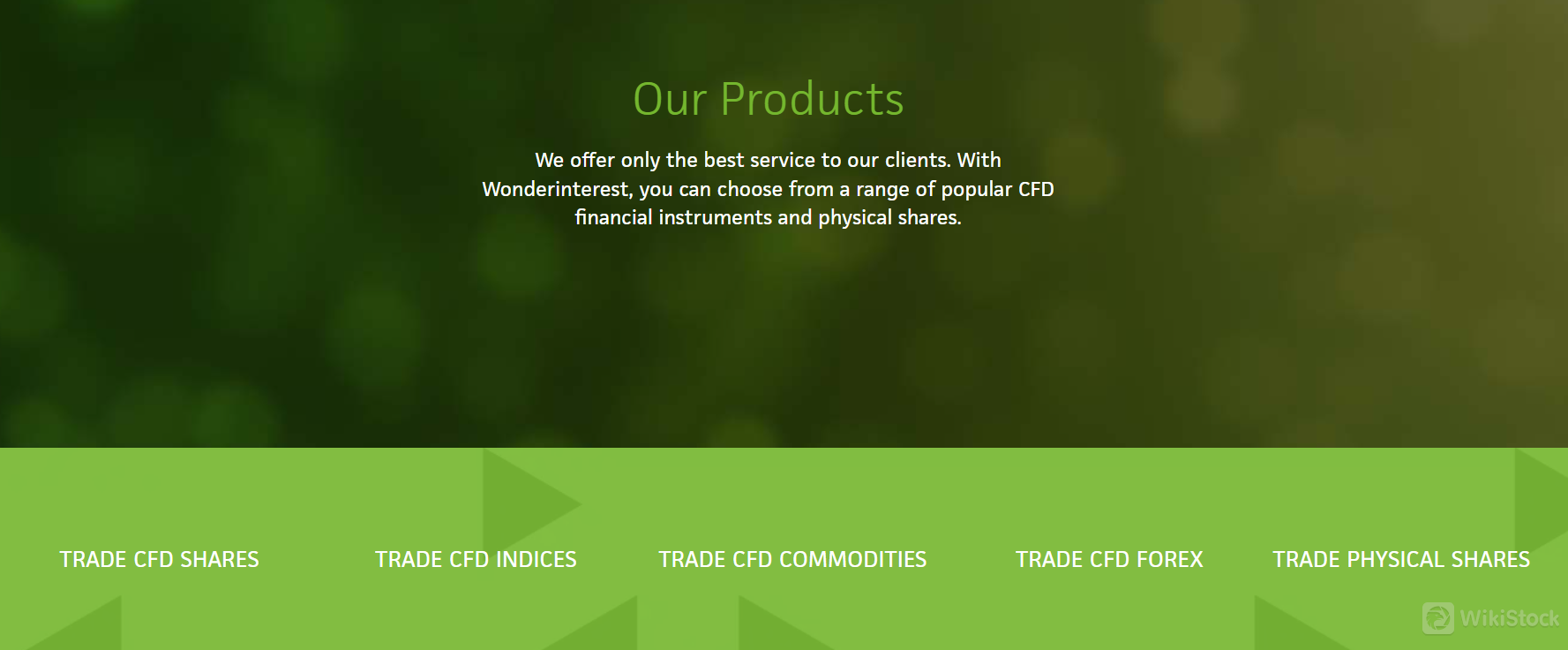 Apa saja Efek yang Dapat Diperdagangkan dengan Wonderinterest?