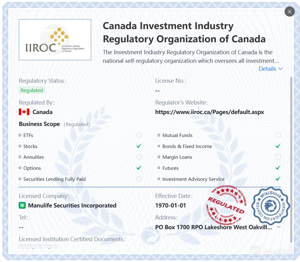 Được quy định bởi IIROC