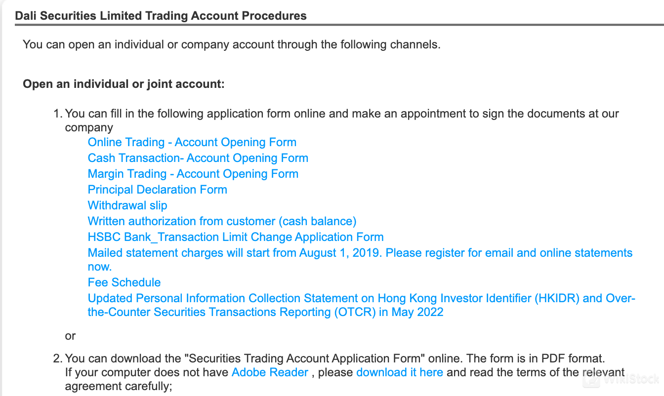 Mga Account ng Tat Lee Securities Co. Ltd