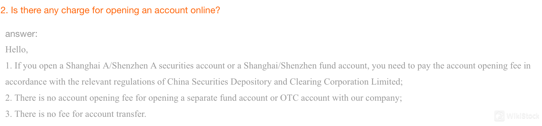 Yongxing Securities Fees Review 