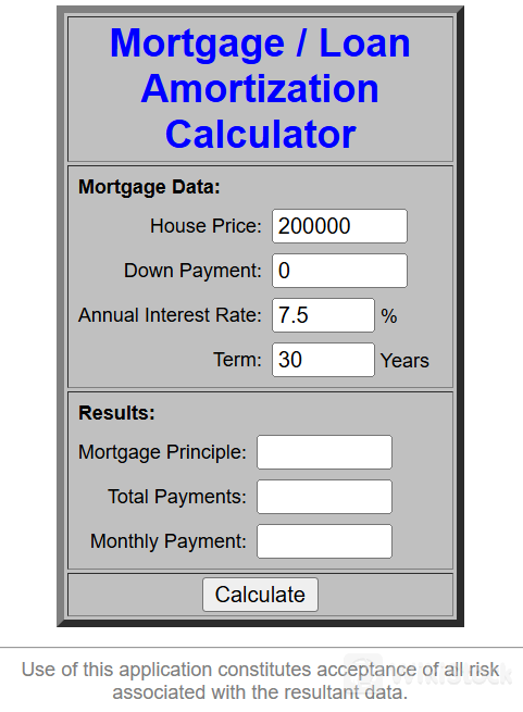 Mortgage Calculator