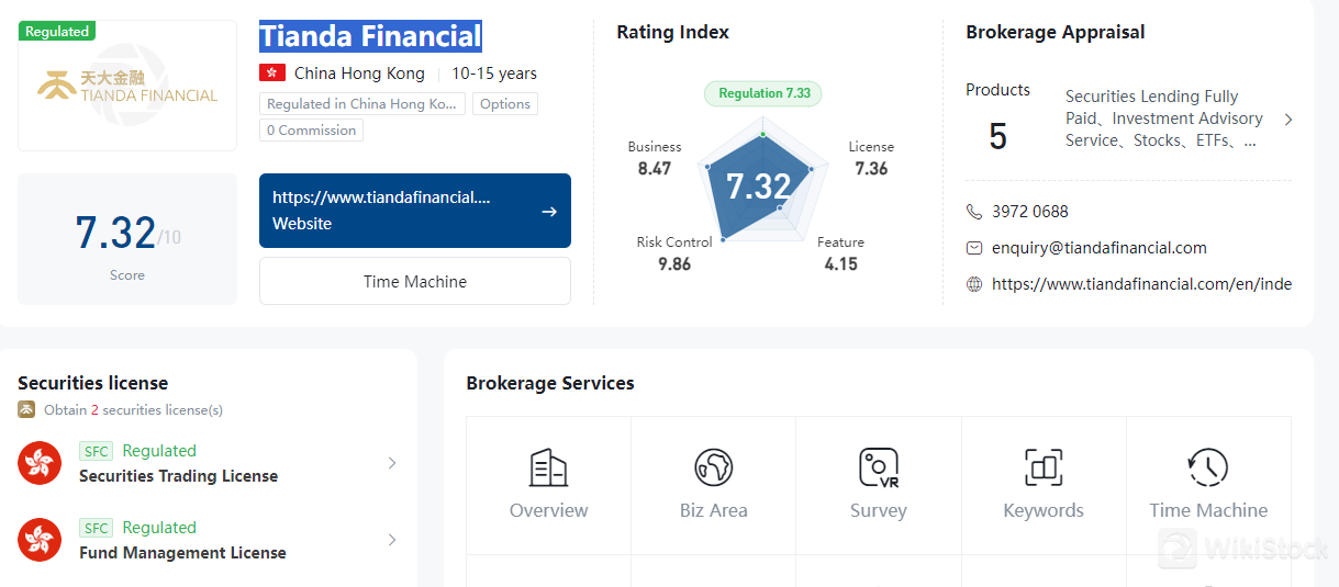 Tianda Financial ปลอดภัยหรือไม่？