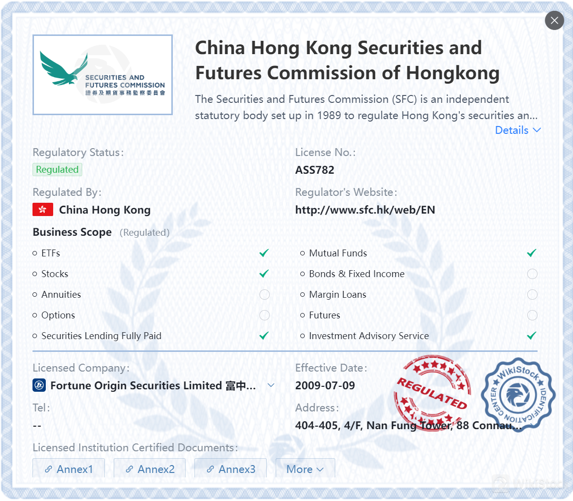 Fortune Origin Securities có an toàn không?