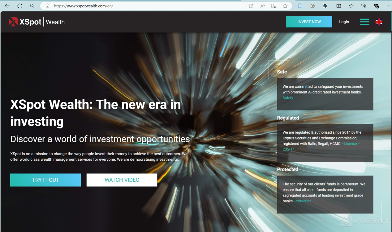 XSpot Wealth's homepage XSpot Wealth's homepage