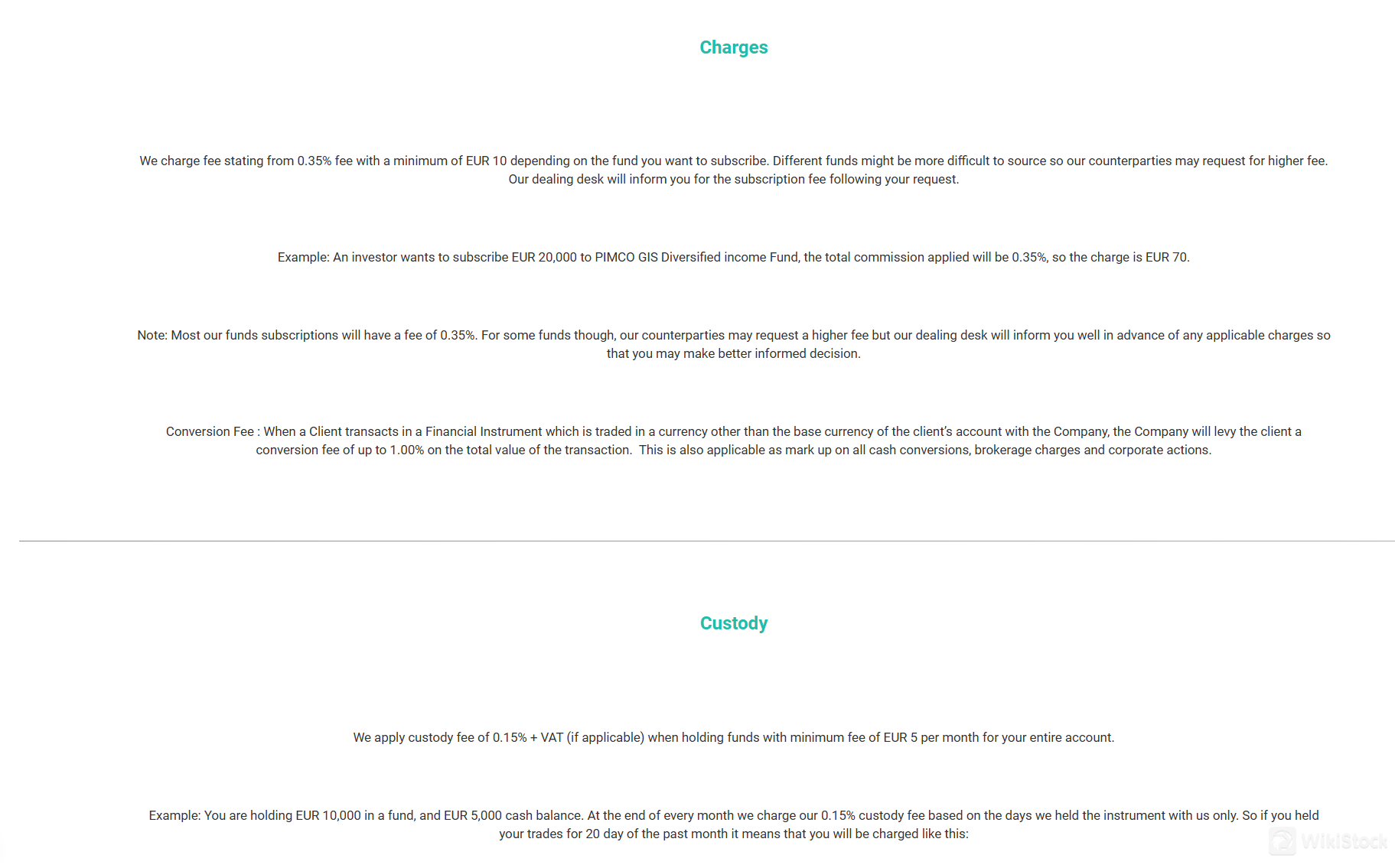 XSpot Wealth Fees 