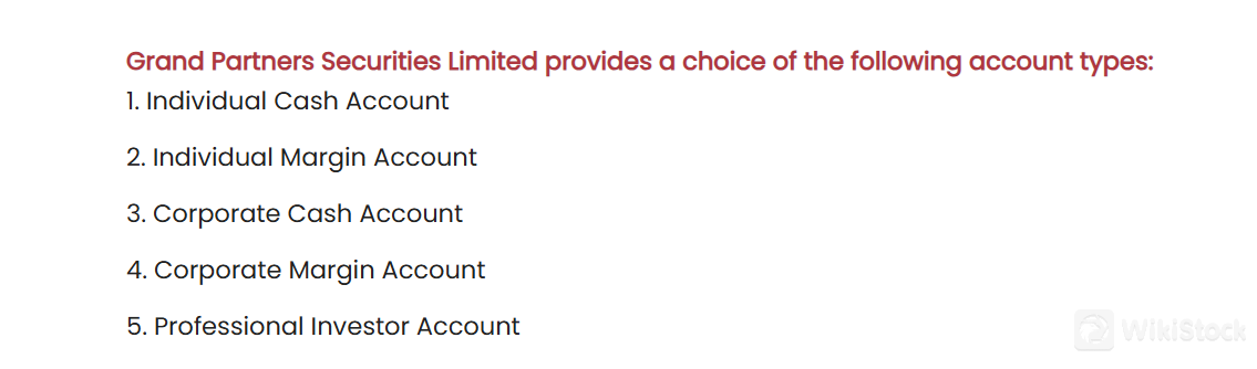 บัญชีหลักทรัพย์ของ Grand Partners Securities