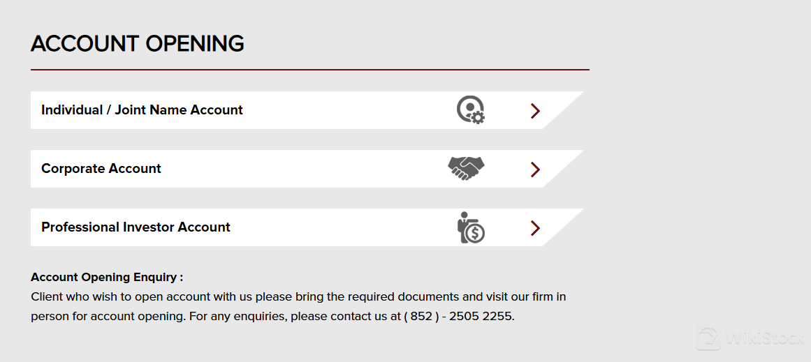 Account opening Account opening