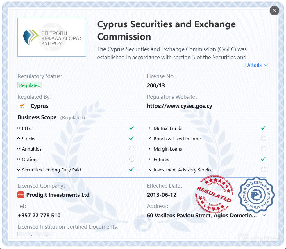 Regulated by CySEC Regulated by CySEC
