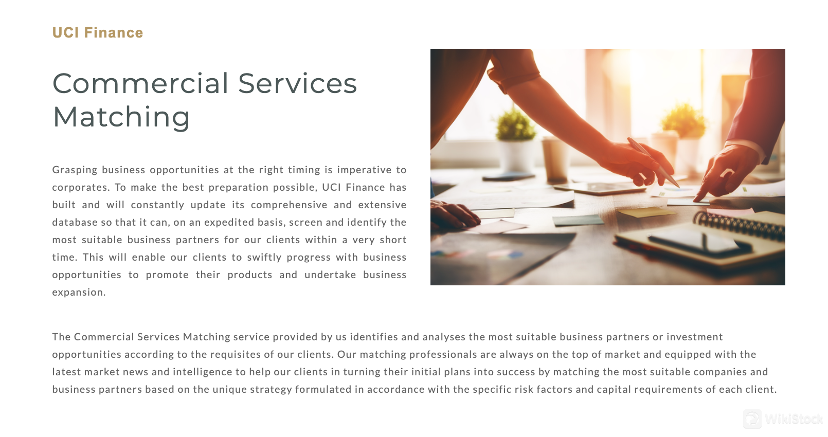 Commercial Services Matching