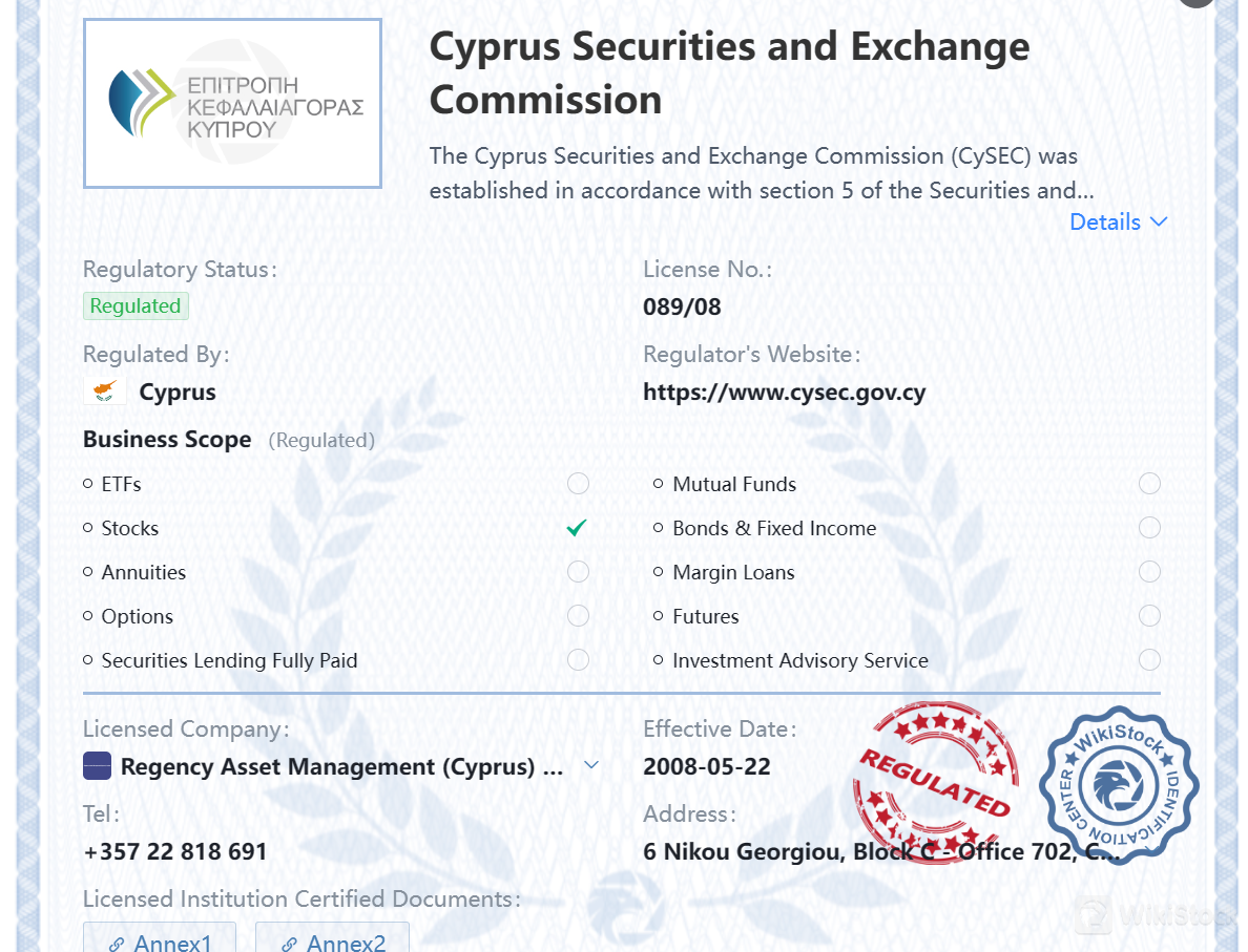 Regulated by CySEC Regulated by CySEC