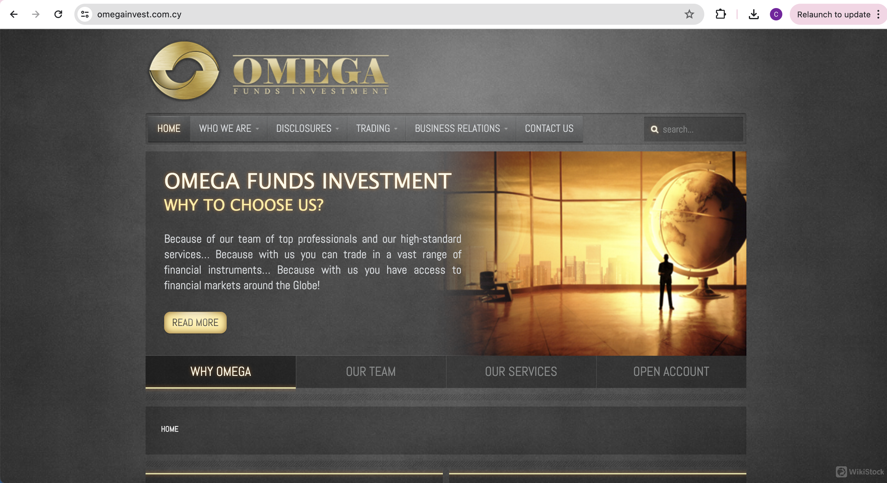 โฮมเพจของ OMEGA