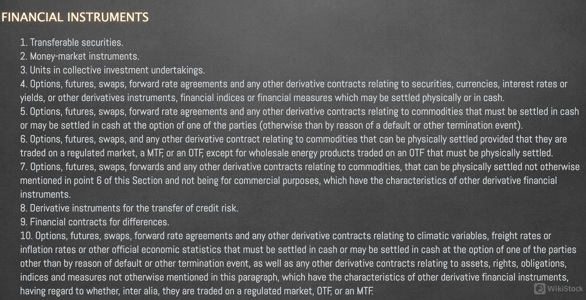 Financial instruments Financial instruments