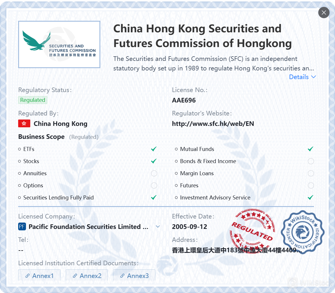 Is Pacific Foundation Securities Limited safe?