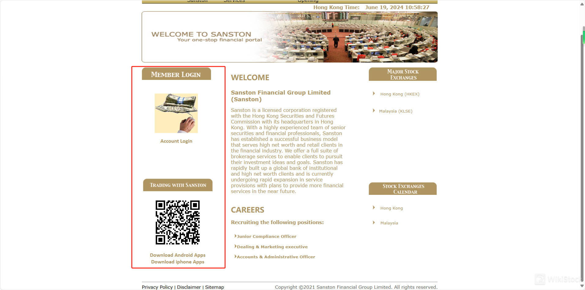 บทวิจารณ์แพลตฟอร์มการซื้อขาย Sanston