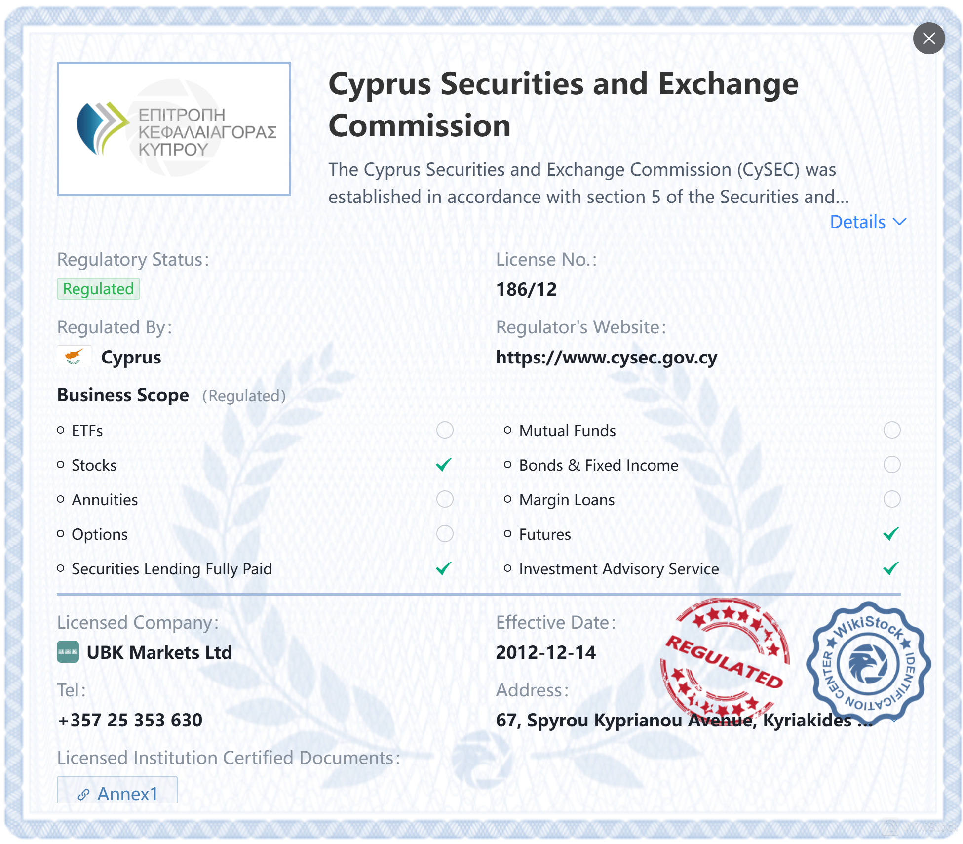 ข้อมูล UBK Market