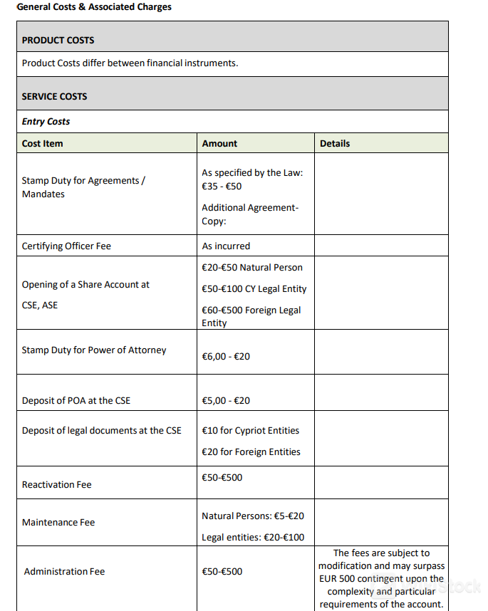 ค่าใช้จ่ายทั่วไปและค่าธรรมเนียมที่เกี่ยวข้อง