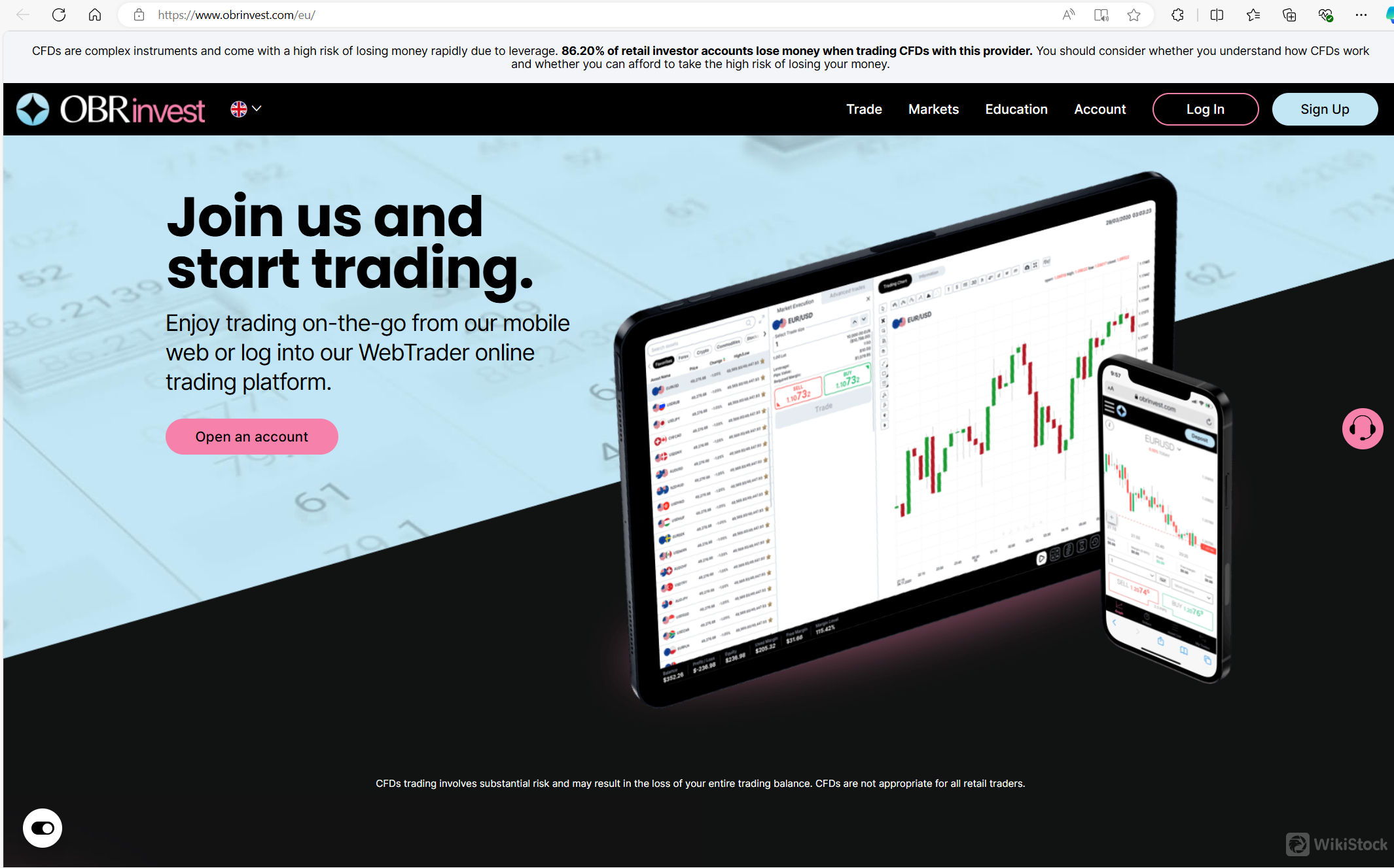 OBRinvest' homepage