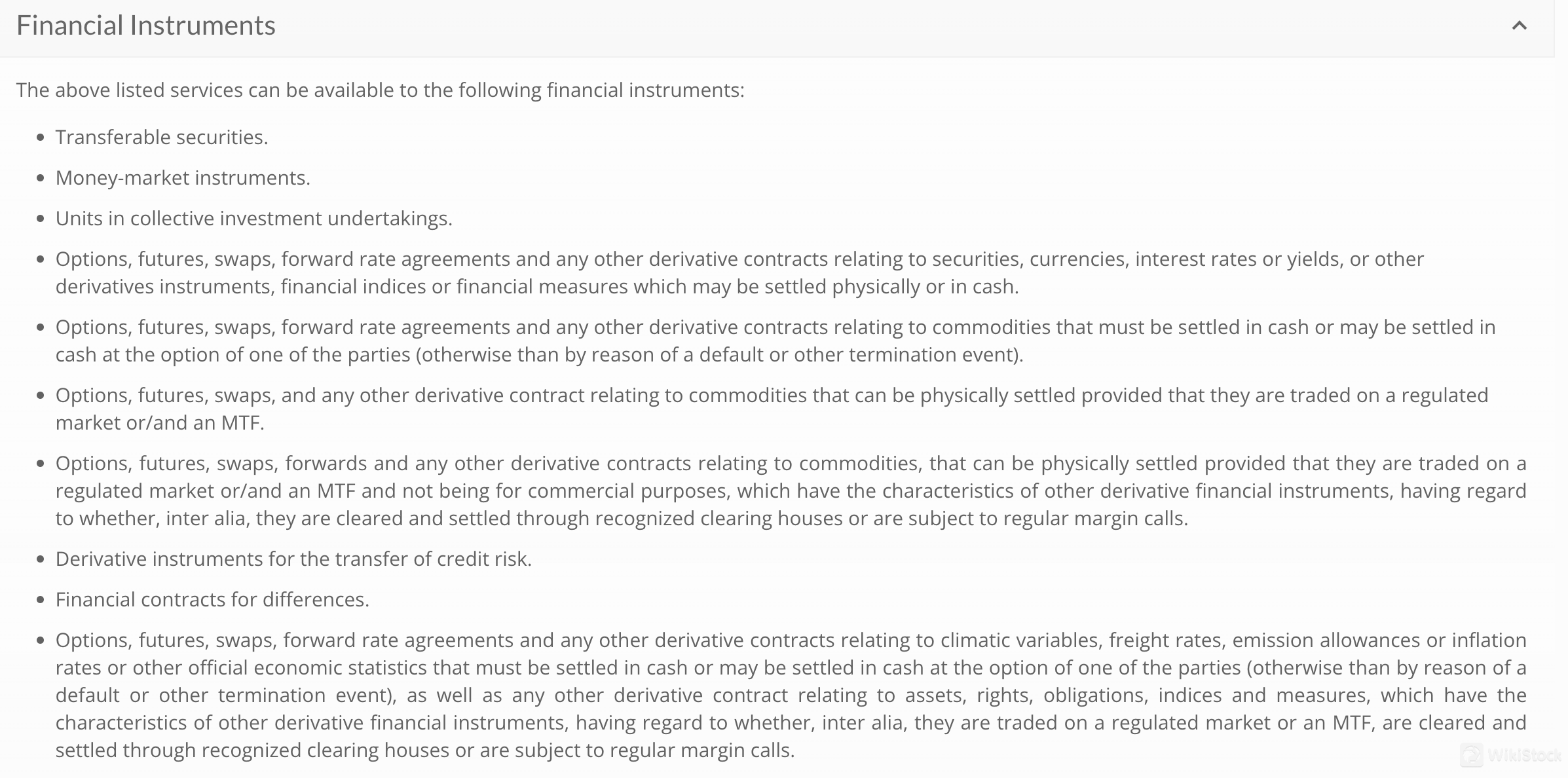 Financial instruments Financial instruments