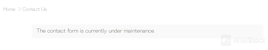 Contact form is under maintenance