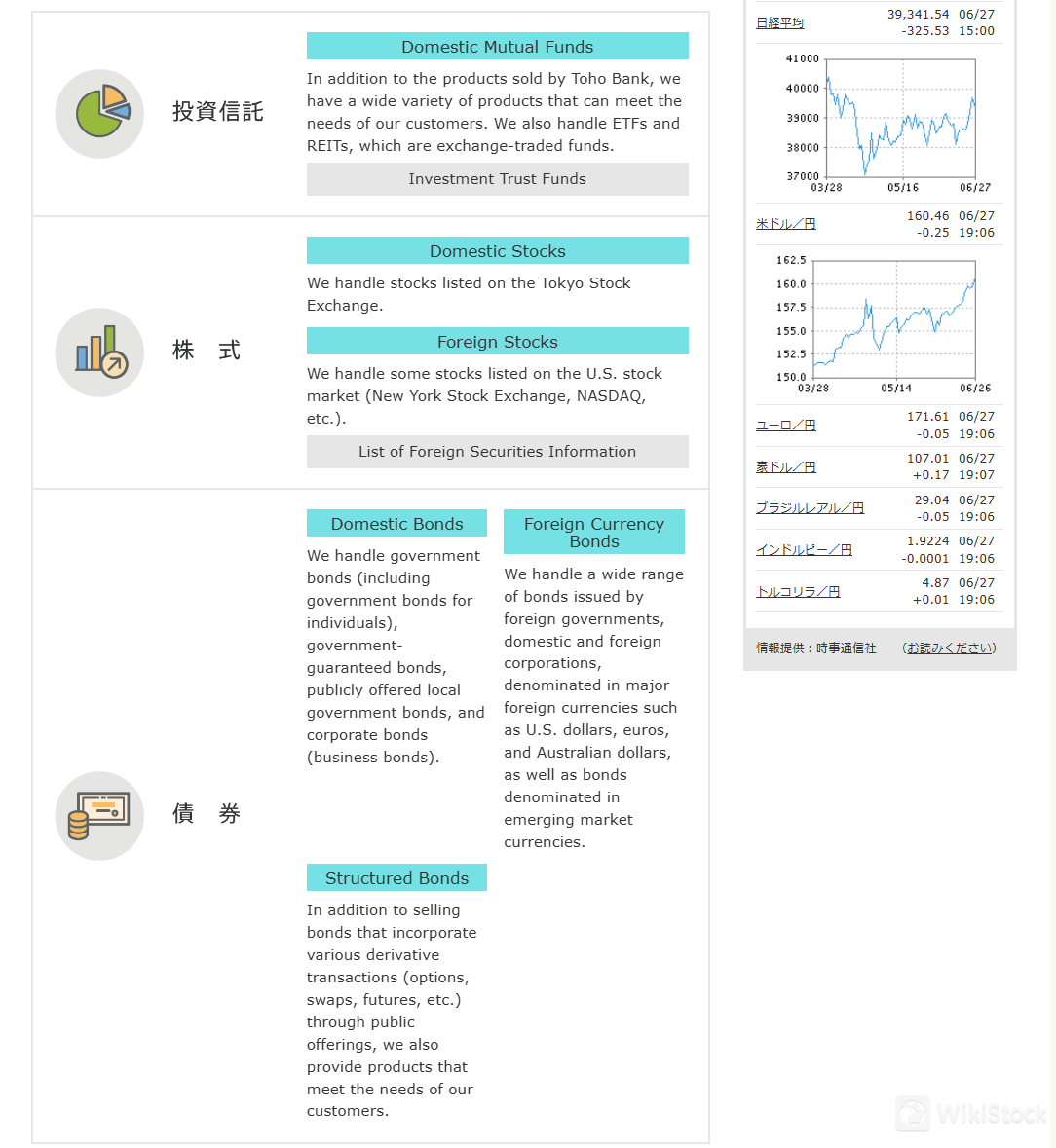 What are Securities to Trade with Toho Securities?