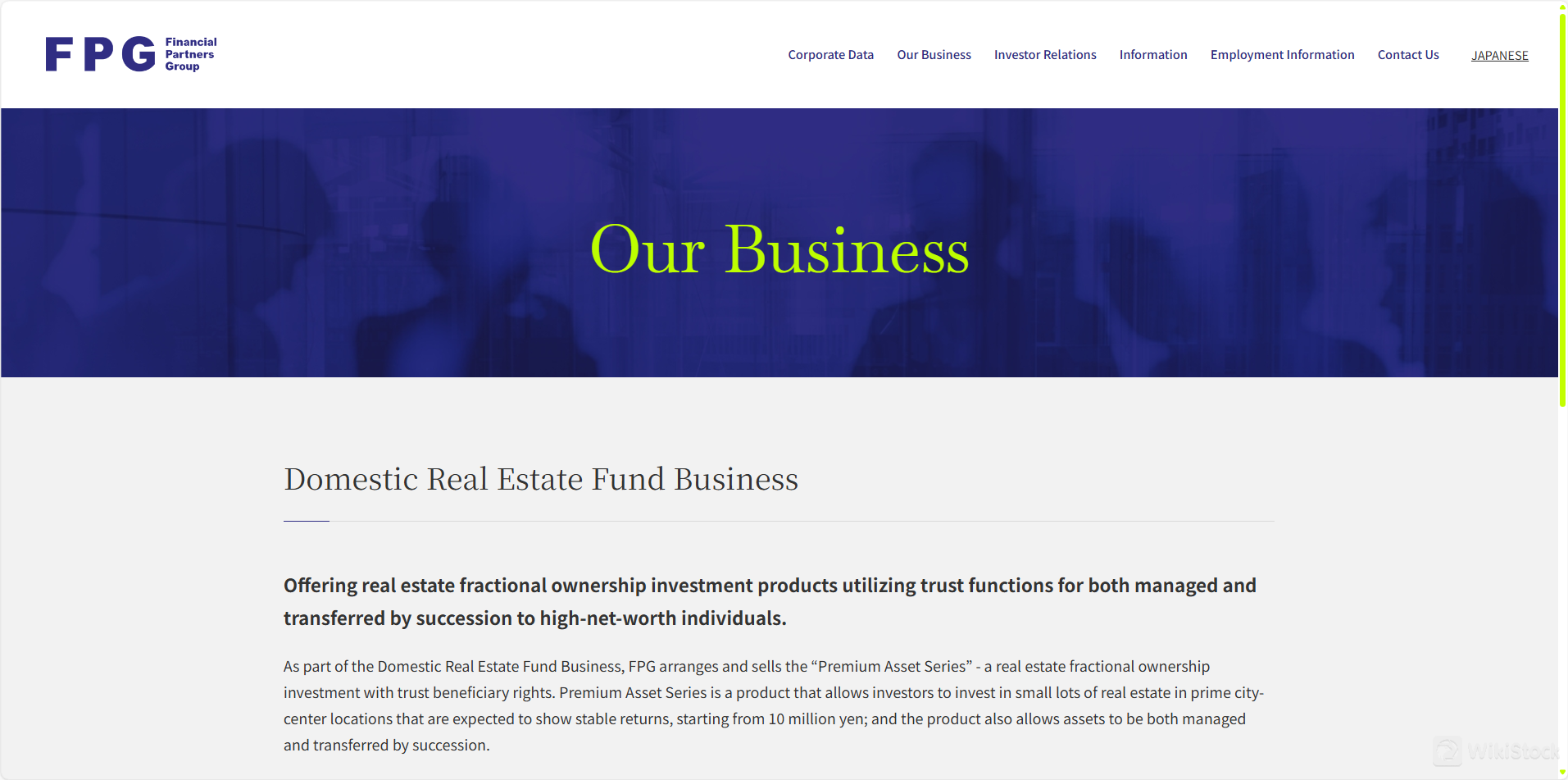 Real Estate Fund Business