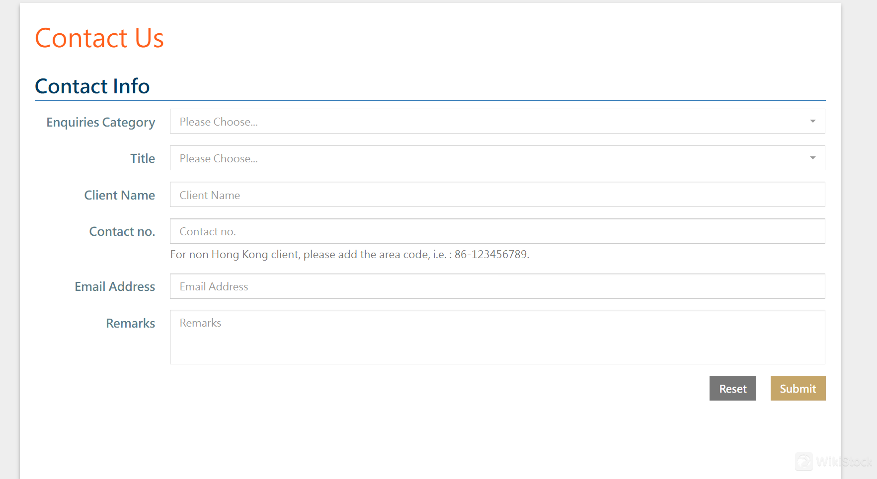 Biểu mẫu liên hệ Biểu mẫu liên hệ