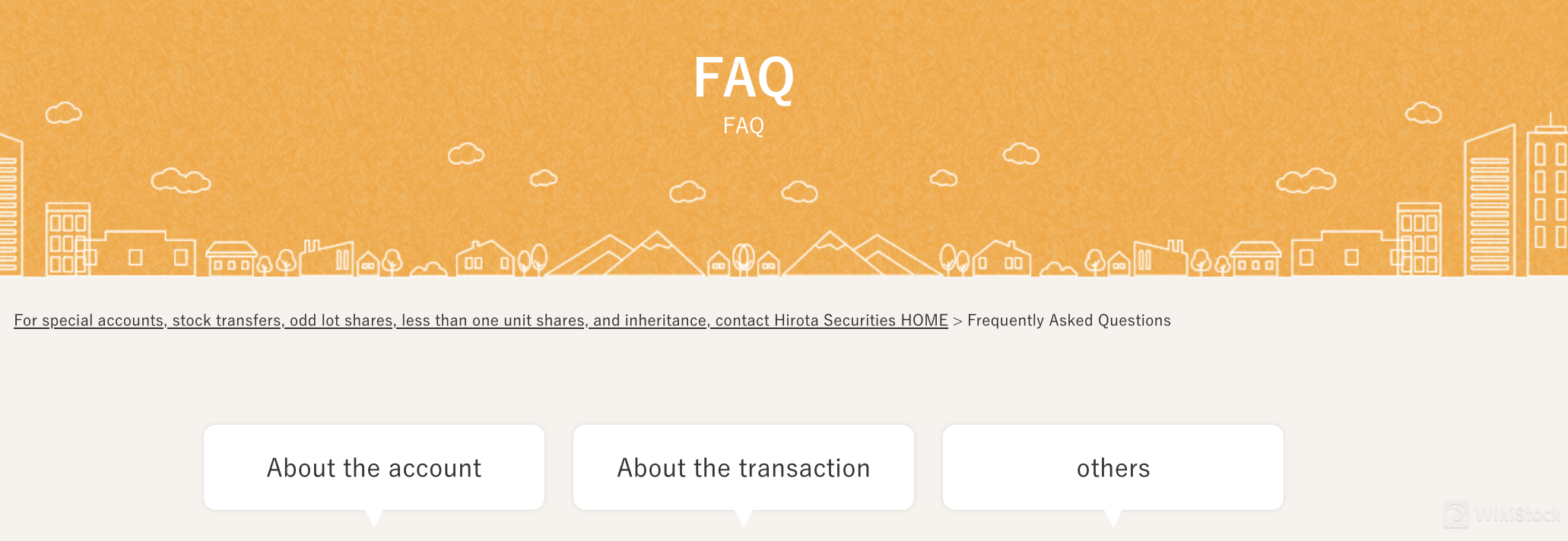 FAQ page