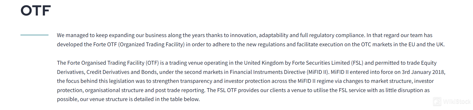 สถานที่ซื้อขายที่มีระบบอย่างเป็นระเบียบ (OTF)