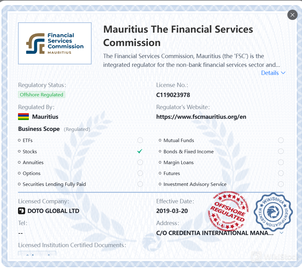 Offshore regulated by FSC Offshore regulated by FSC