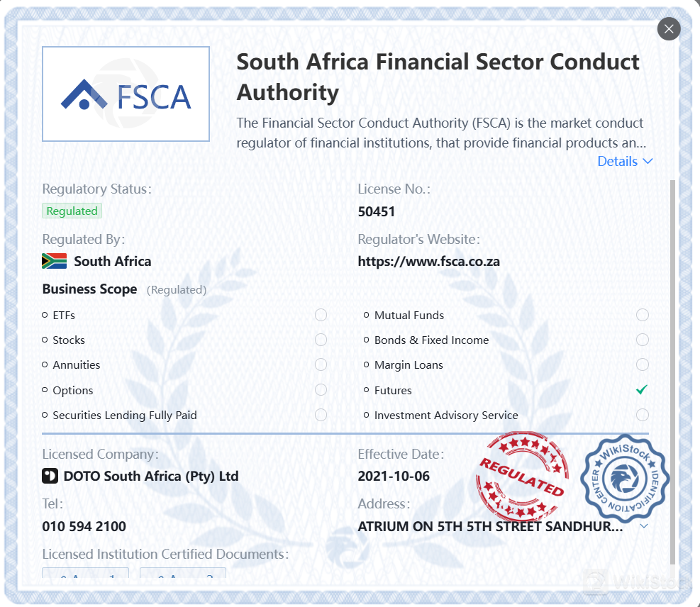 Regulated by FSCA