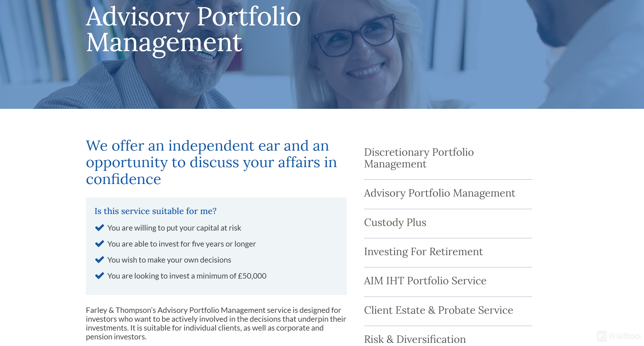 Advisory Portfolio Management