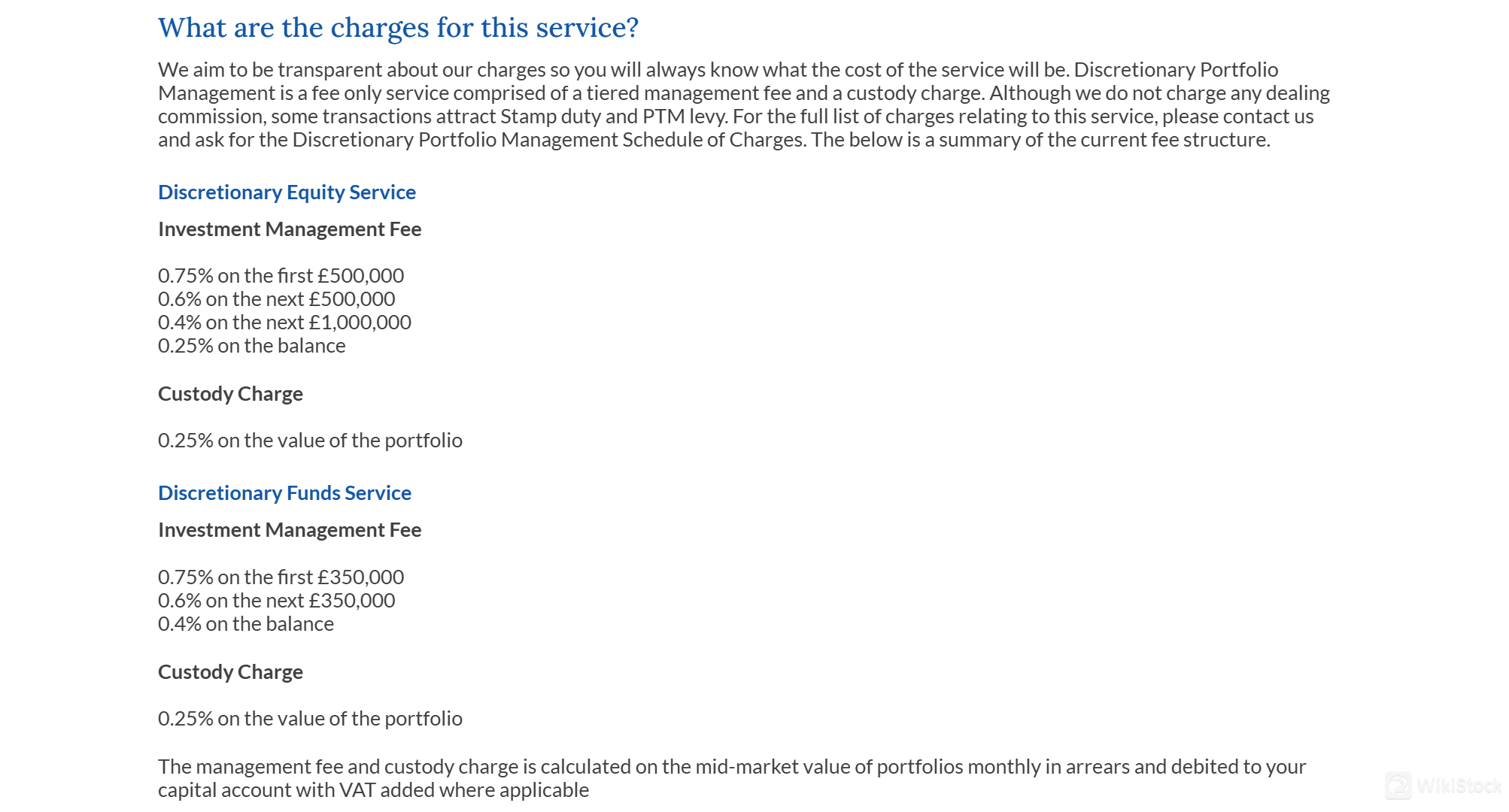 ICM Capital Fees Review