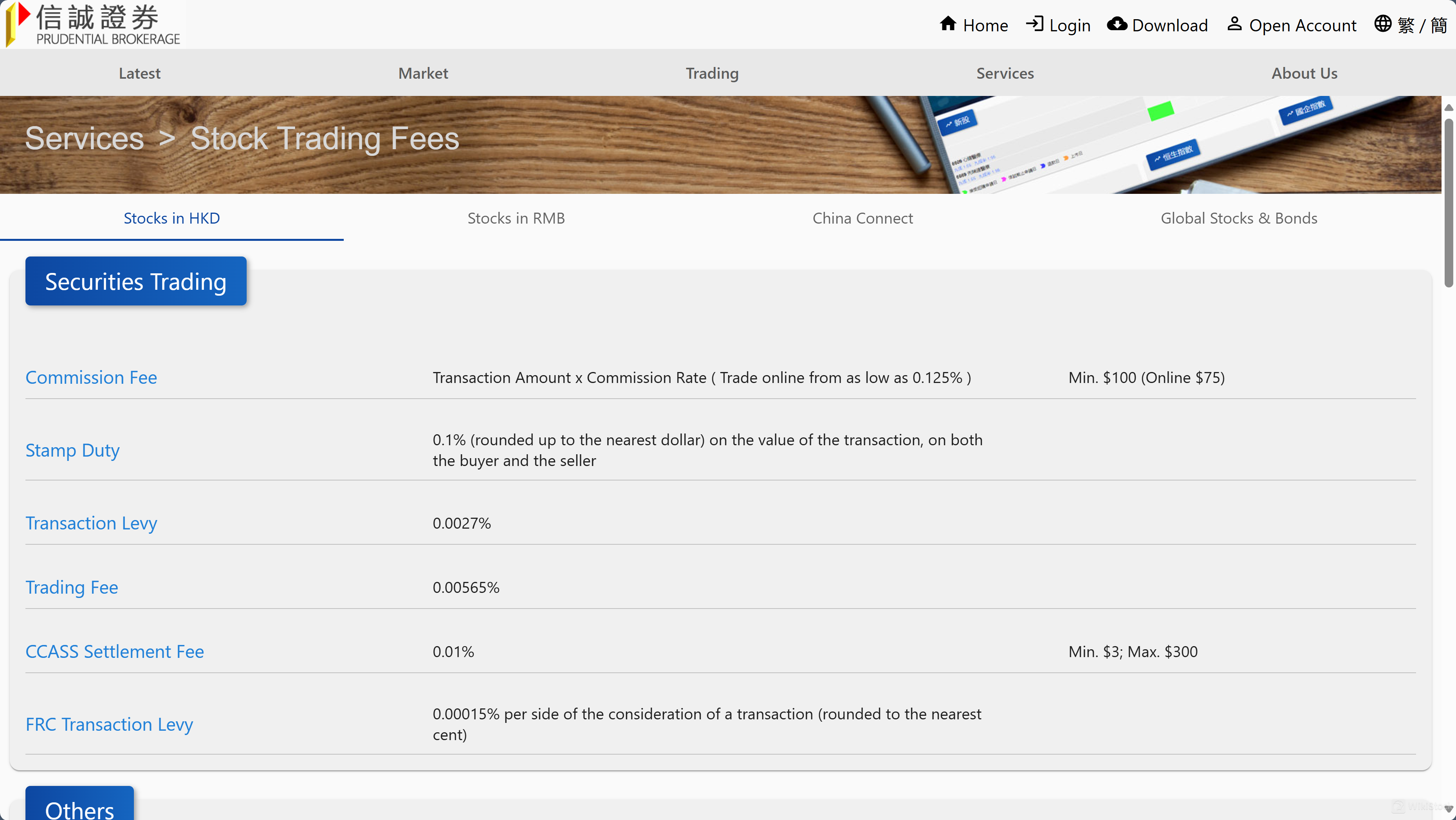 港币股票交易费用