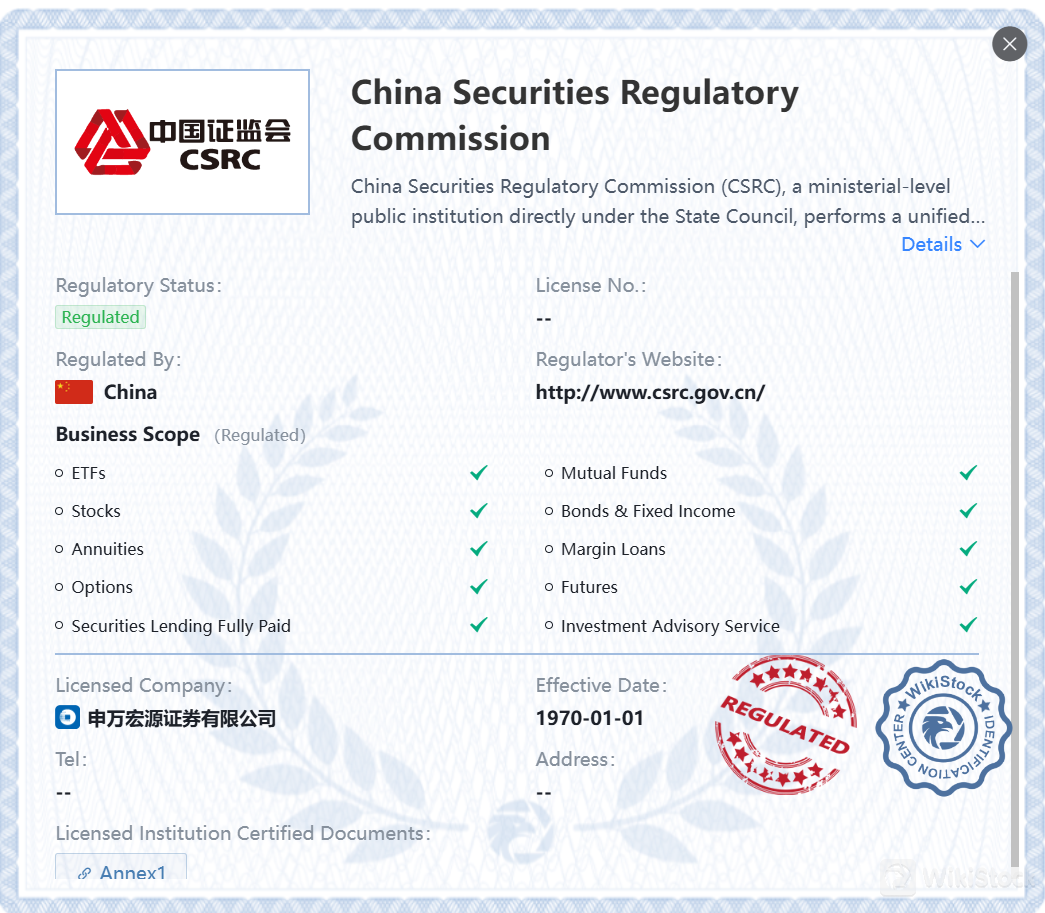 Regulated by CSRC