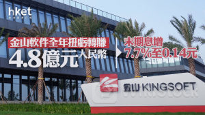 SaaS業績｜金山軟件全年扭虧轉賺4.8億元人民幣 末期息增7.7%至0.14元 業績後升半成