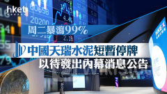 停牌｜中國天瑞水泥1252昨尾市暴瀉99%後今短暫停牌 以待發出內幕消息公告