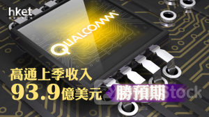 QCOM美股業績｜高通上季收入93.9億美元、勝預期 股價盤後升近4%