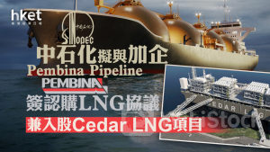 中石化386｜中石化擬與加企Pembina Pipeline簽認購LNG協議 兼入股Cedar LNG項目