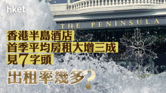 大酒店45｜香港半島酒店首季平均房租大增三成見7字頭、出租率幾多？ 米高嘉道理：山頂纜車及凌霄閣假日載客量創新高