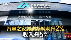 2518業績｜汽車之家經調整純利升2% 收入升5% 股價升半成