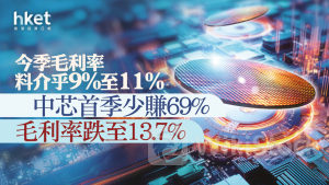 中芯981業績｜中芯國際趙海軍：次季續量增價跌、料全年營收增逾8% 首季少賺69%、毛利率跌至13.7% 績後升逾2%