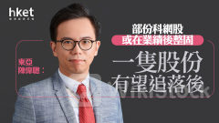 大行看法｜東亞陳偉聰：部份科網股或在業績後整固 一隻股份有望追落後