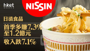 日清業績｜日清食品首季多賺7.3%至1.2億元 收入跌7.1%