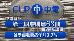 中電002｜中電宣派第一期中期息63仙、按年持平 首季售電量按年升3.7%