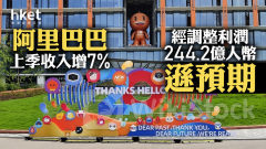 9988｜阿里巴巴上季收入增7%、經調整利潤244億人幣遜預期 全年派息1.6元 ADR照跌6%