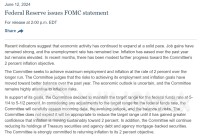 美联储最新“点阵图”暗示今年或只有1次降息 明后两年各降100基点